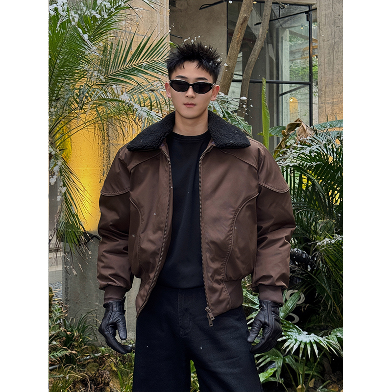 【BAW】美拉德新款男士棉衣外套冬季百搭时尚休闲三防棉服加厚袄子