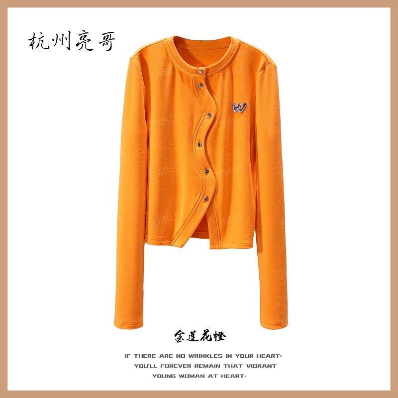 【亮哥欧货女装】冬季发热双面绒《锦绣》高弹显瘦开衫上衣26027-A6