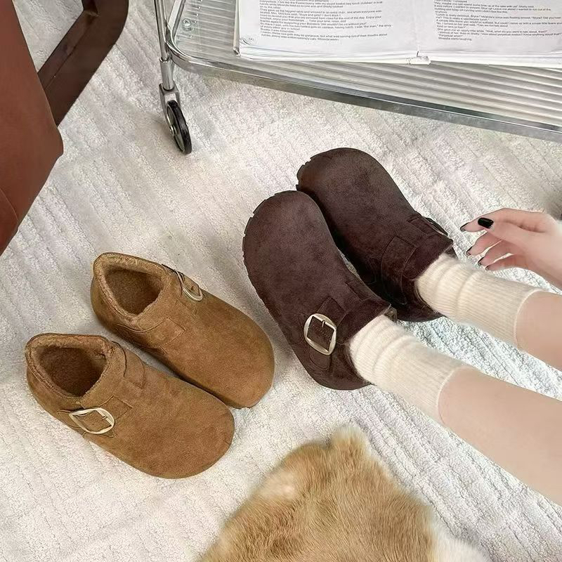 内增高3公分秋冬时尚休闲鞋女鞋豆豆鞋2025年冬季新款乐福鞋