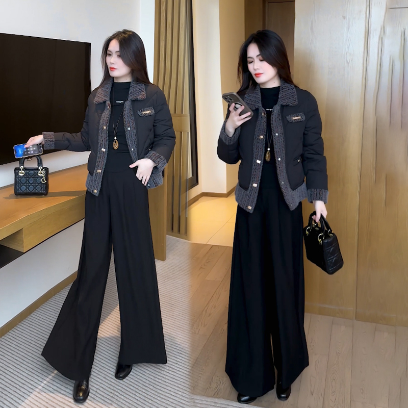 时尚小香风加厚保暖棉衣外套女2025冬季新款洋气显瘦女款短款棉服