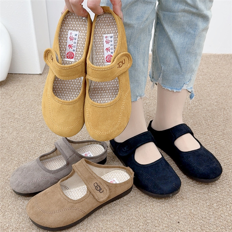 夏季爆款女平底包头半拖鞋软底2025年新款老北京布鞋玛丽珍单鞋