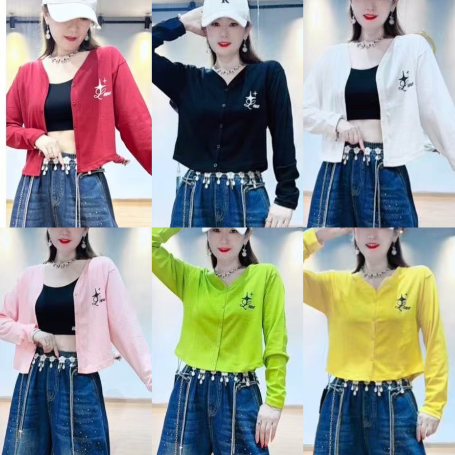 秋季小外套短款雪花棉长袖T恤小外套广场舞上装开衫时尚5082