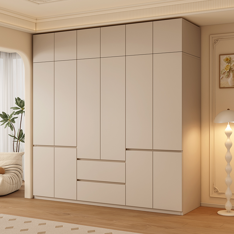 全实木衣柜家用卧室出租房简易组装储物柜子小户型儿童带抽屉衣橱