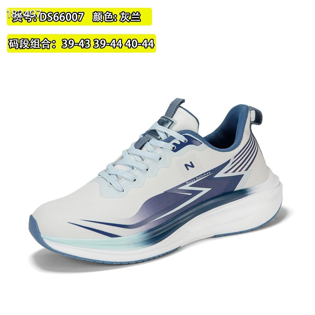 轻便透气系带车缝线减震男跑步鞋运动鞋百搭时尚防水跑鞋男士