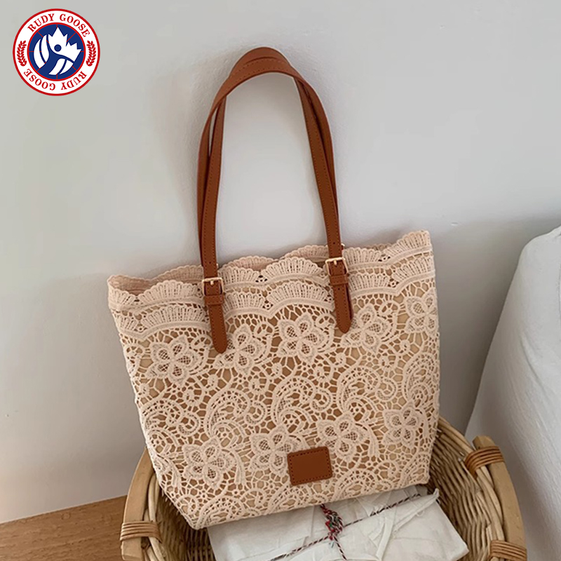 RUDY GOOSE蕾丝仙女托特包包女休闲通勤大容量法式温柔手提单肩包