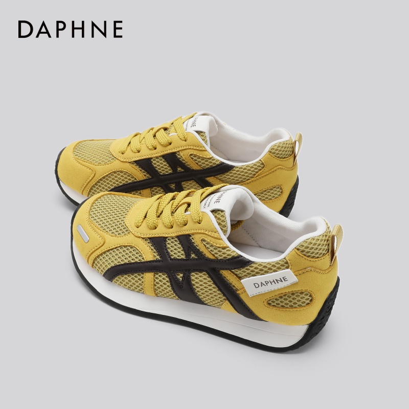 Daphne/达芙妮透气网面德训鞋女2025夏时尚阿甘鞋轻便运动休闲鞋