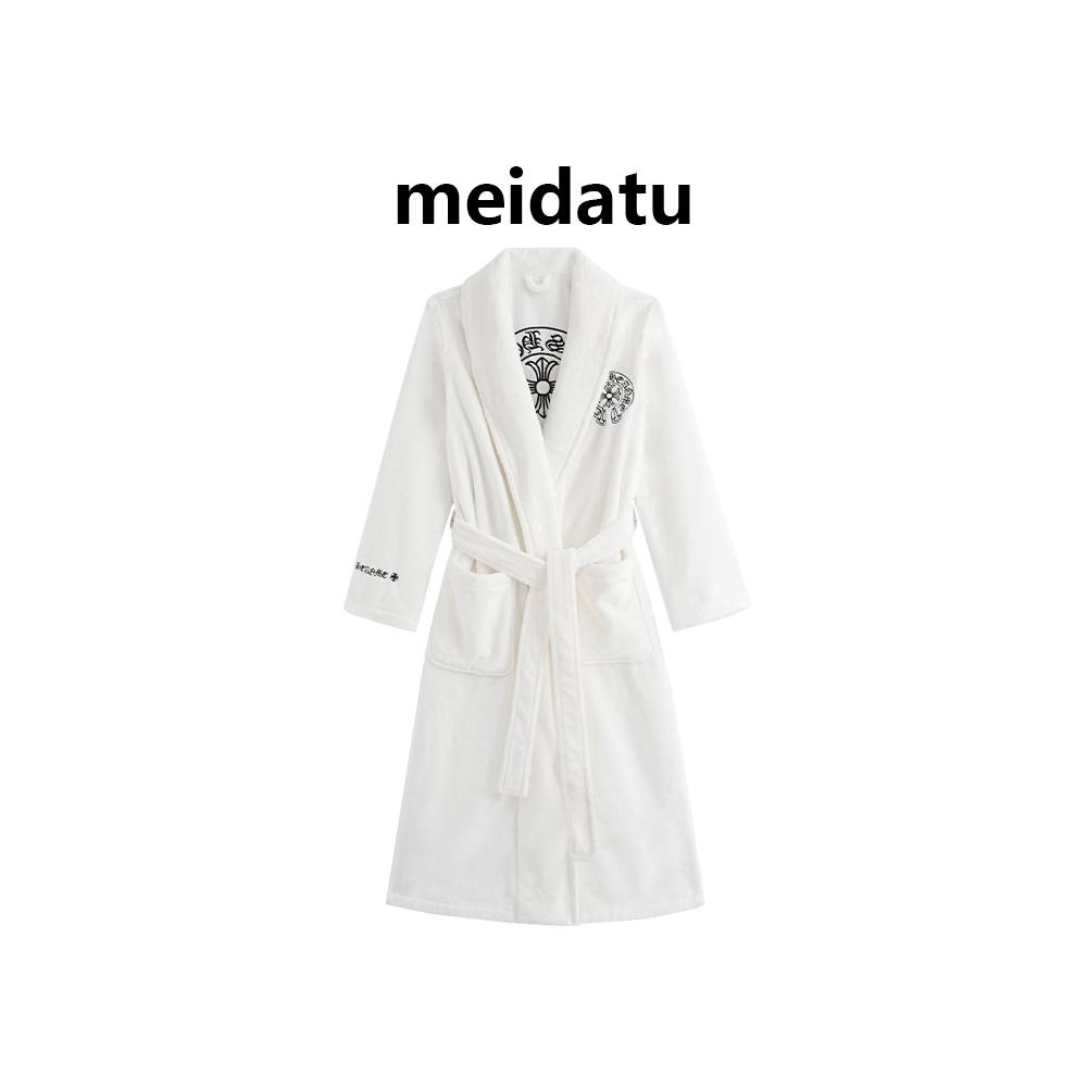 美哒兔（欣姐私服）轻奢绣花保暖浴袍CK3412