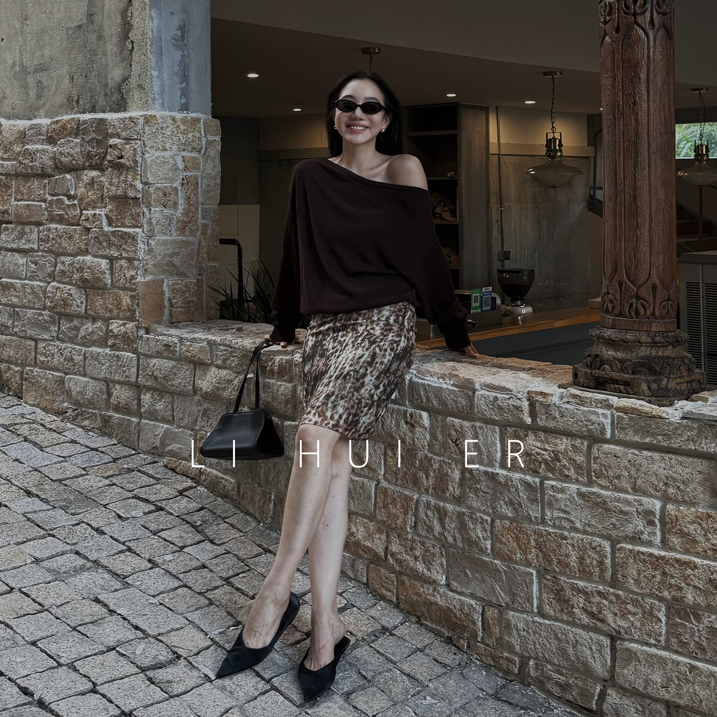 LiHuiEr李慧儿【克林特山脉】2025秋季显瘦简约纯色针织上衣I14967