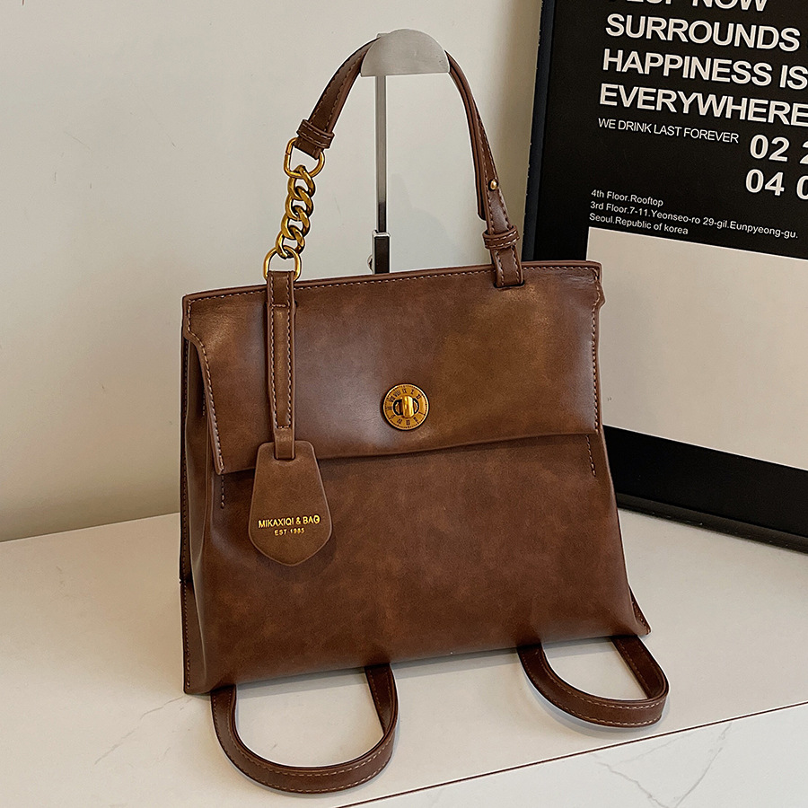 复古大容量双肩包女百搭新款休闲手提韩版书包多功能单肩包包女款