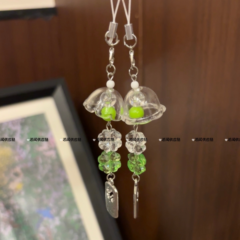 愿好运会降临你手心四叶草风铃ins风毕业礼物挂件可爱包包ccd挂饰