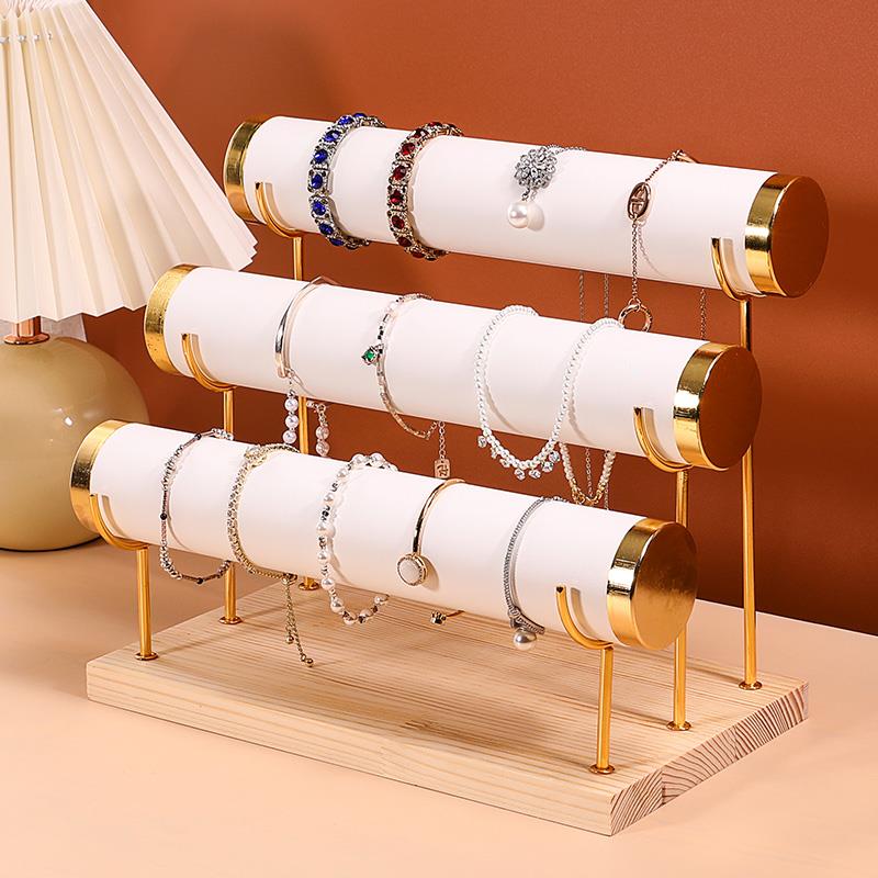 首饰展示架 简约珠宝手镯架金色三层手表手链展示架手串架柜台饰