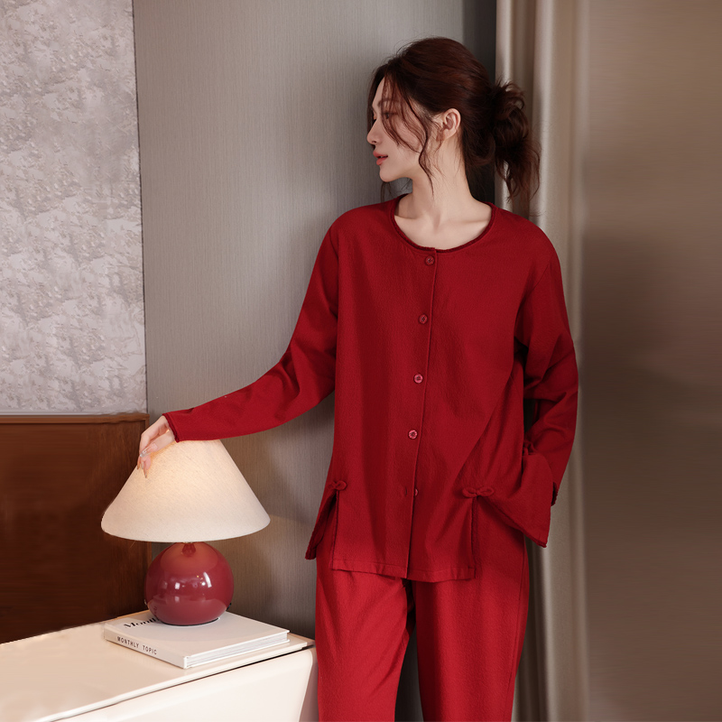 家居服女款爆款2025新款新款爆款柔肤棉本命年喜事喜庆可外穿睡衣