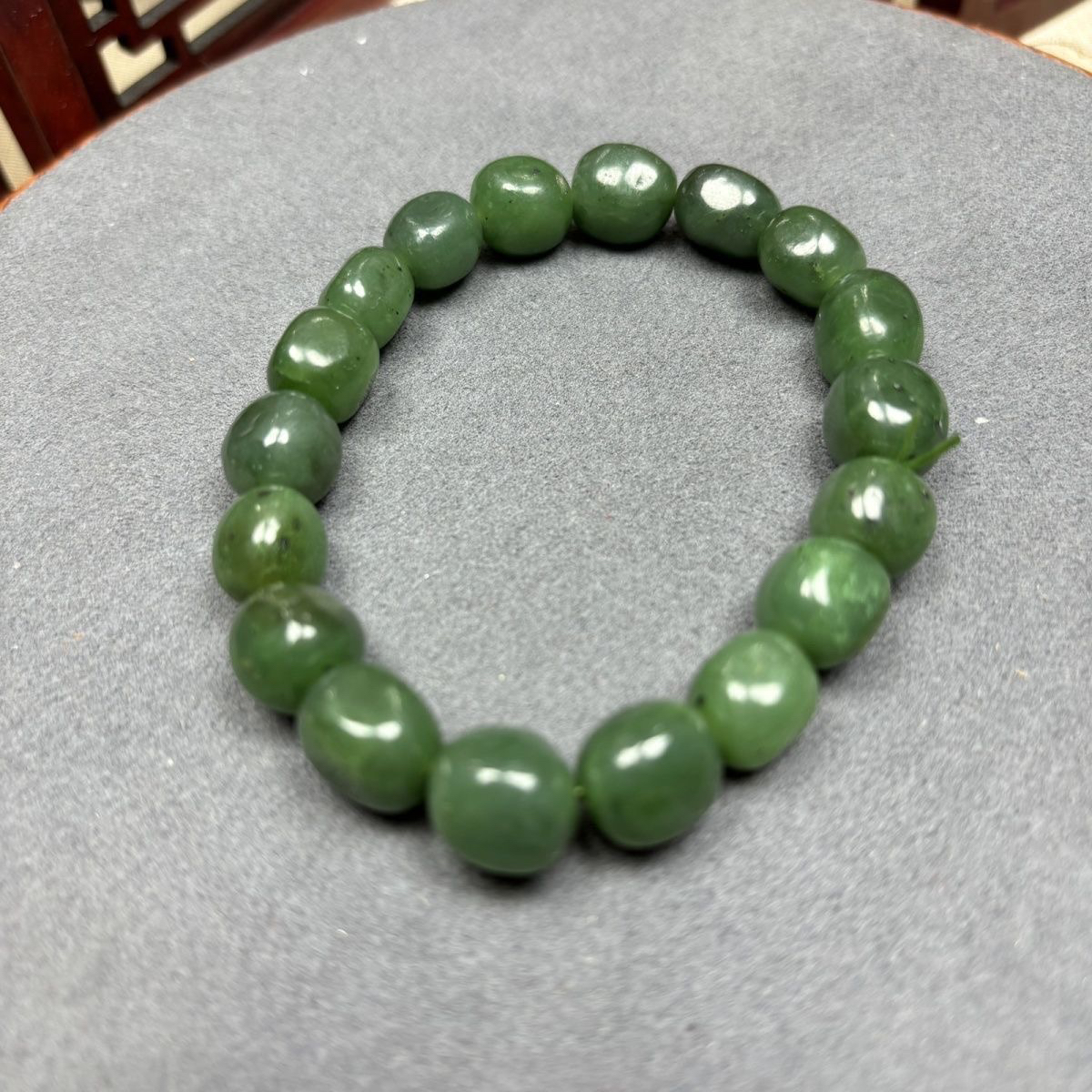 新疆和田碧玉手链随行玉石礼物手串时尚单圈男女款