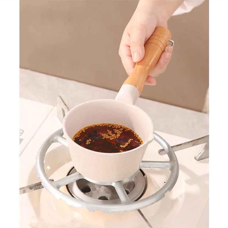 麦饭石泼热油的小锅迷你专用烧煮油锅长柄煎油淋油神器浇油小勺子