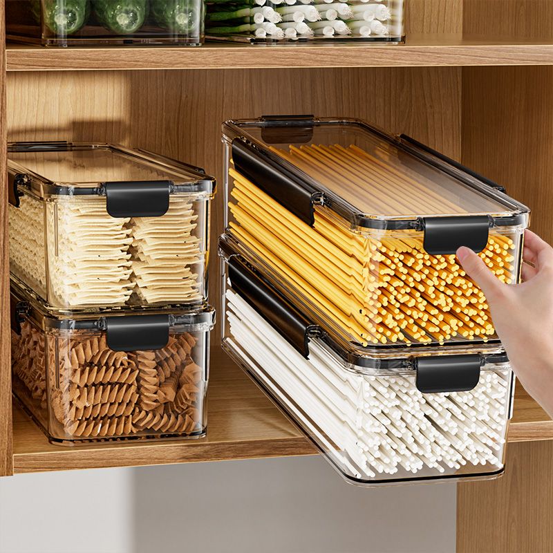 家用保鲜盒冰箱装意面收纳盒厨房收纳大容量密封面条防潮挂面盒子