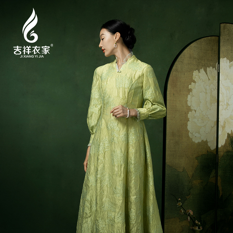 JIXIANGYIJIA/吉祥衣家荣曜秋菊（连衣裙）933236116