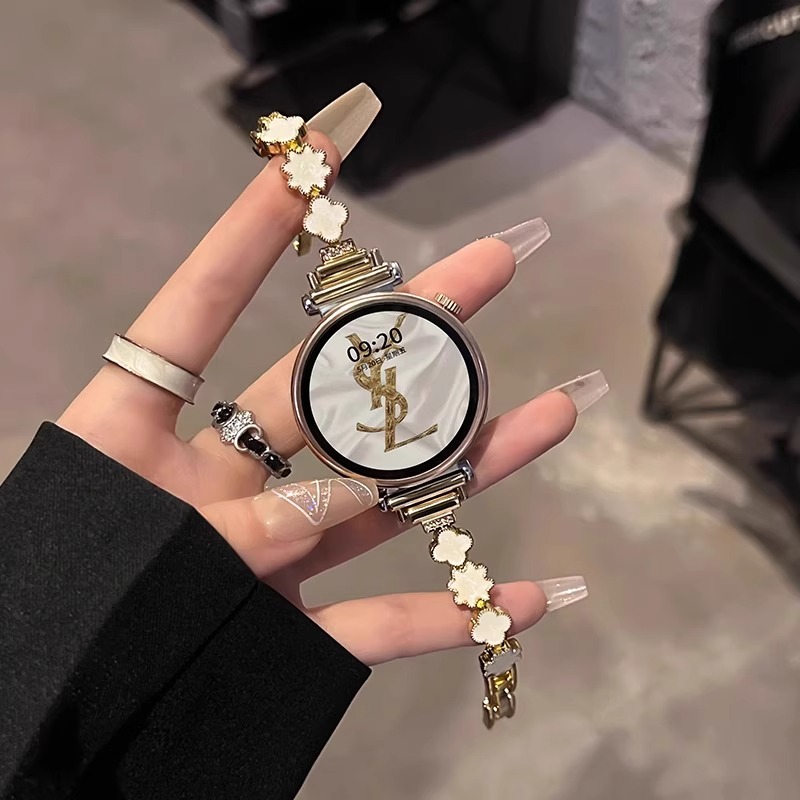 适用华为GT5 pro四叶草GT6贝壳watch5手表带gt4/3智能女金属腕带