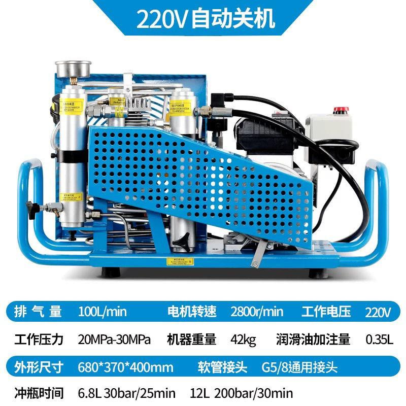 高压充气泵空气呼吸器潜水气瓶打气机30mp正压式消防压缩机打气泵
