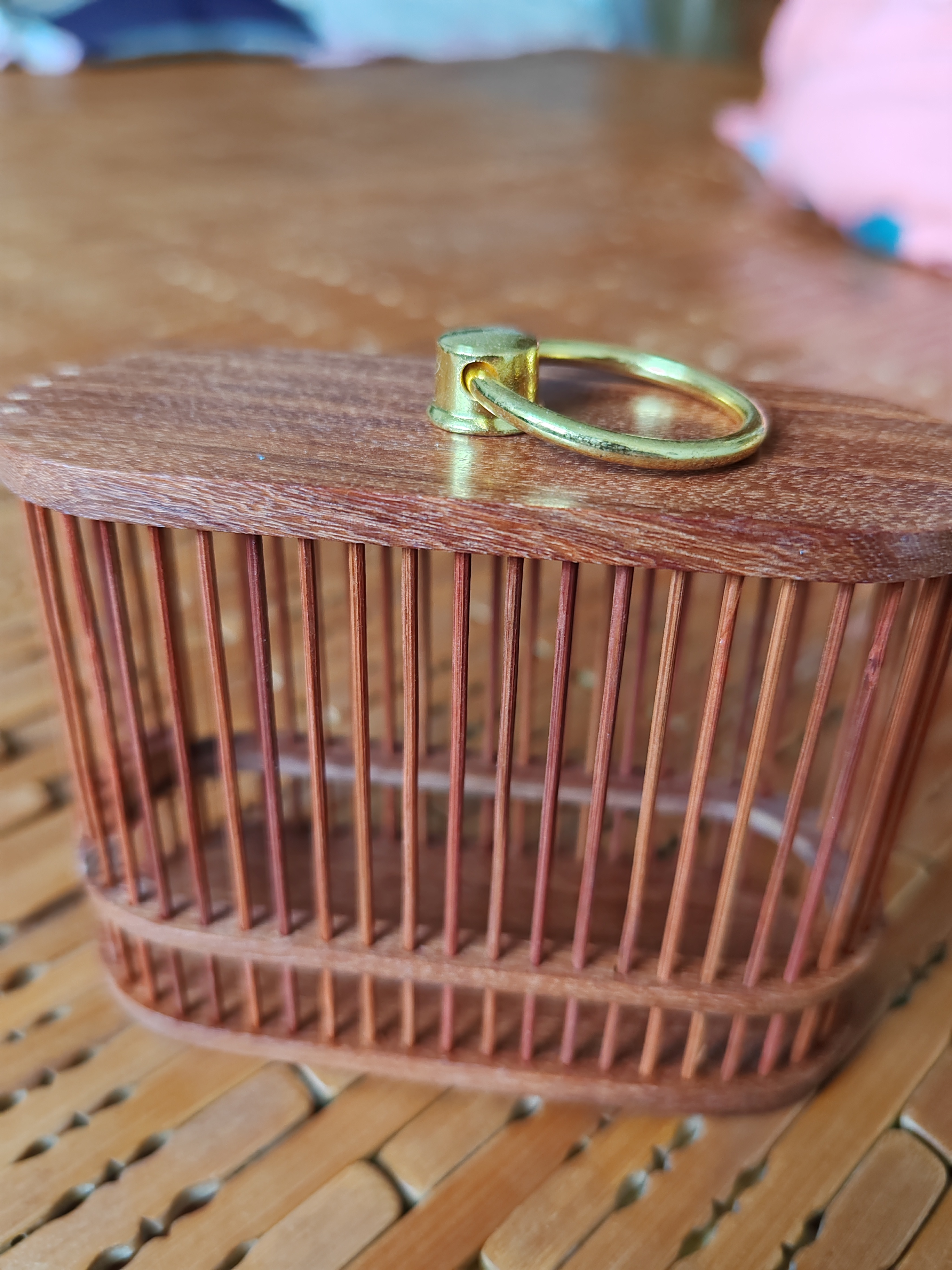 高档红木蝈蝈笼扎嘴笼