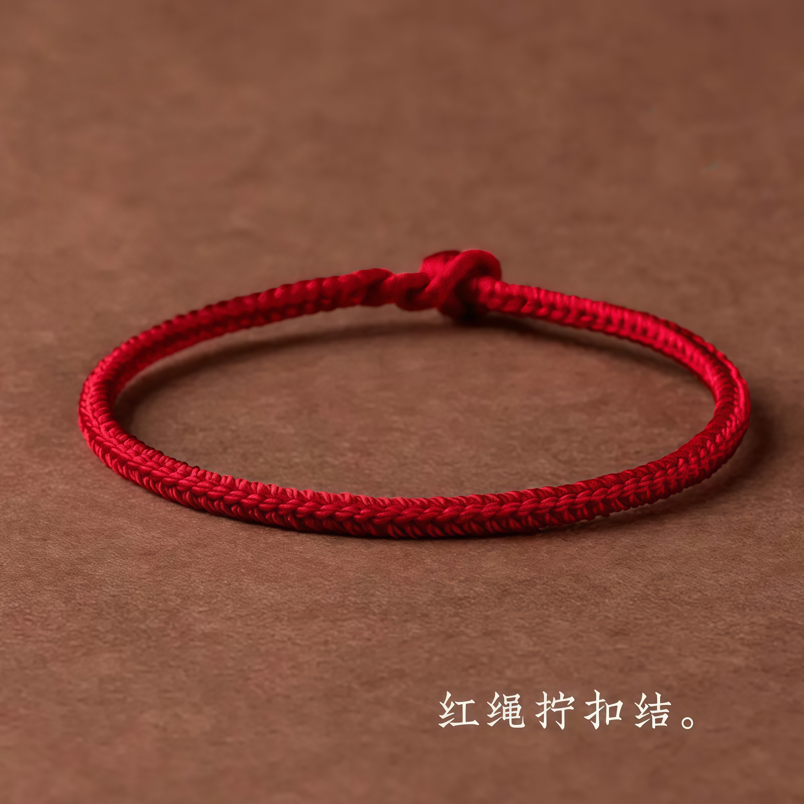 非金属布艺手链 本命马年红绳手链纯手工编织情侣百搭款红色手绳