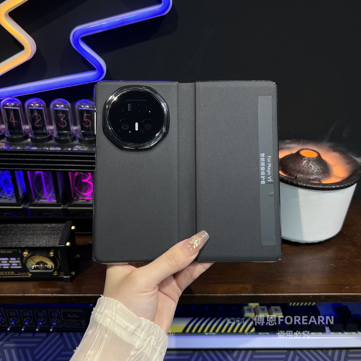 适用于荣耀magicv5手机壳折叠屏v5翻盖保护套全包防摔皮套新款