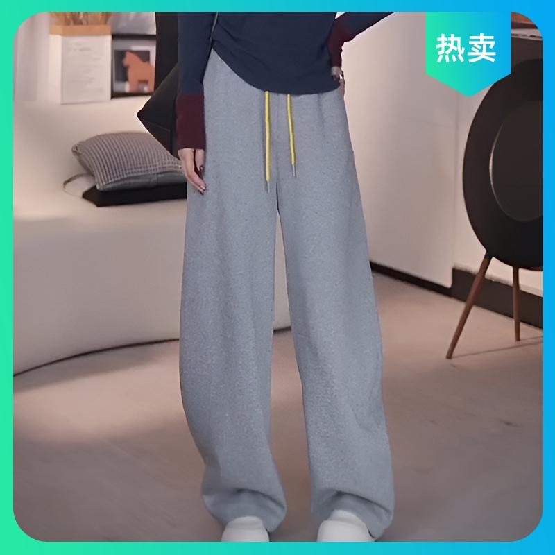 2026春秋新款美式多巴胺彩色弯刀裤欧洲站宽松百搭运动休闲卫裤