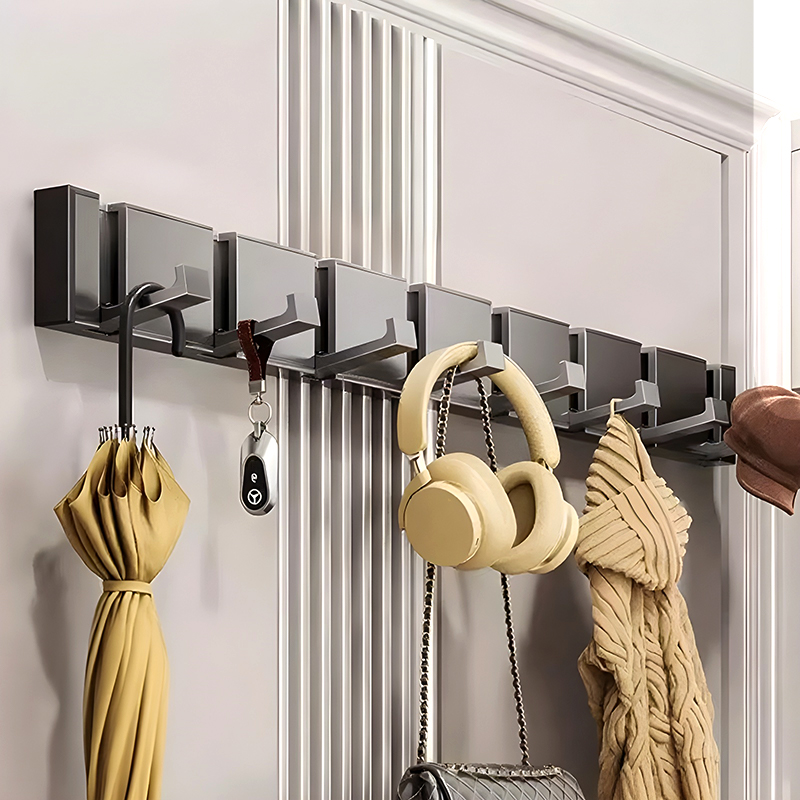 博仕奥新款壁挂式衣服挂钩帽子无痕挂钩家用入户玄关折叠晾衣粘钩