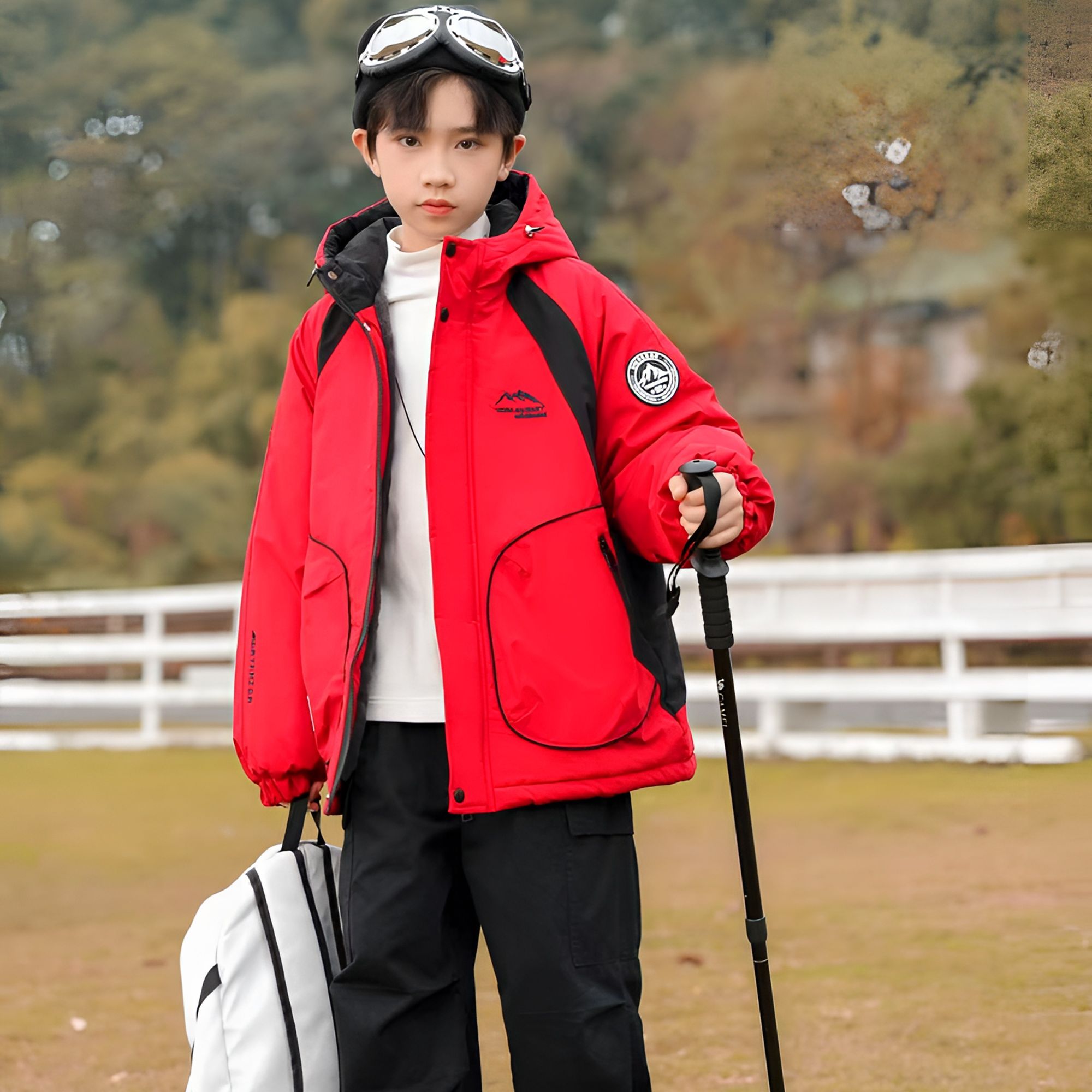 2026年服男童中大童棉派克服外套男孩新品加棉加绒加厚棉服上衣潮