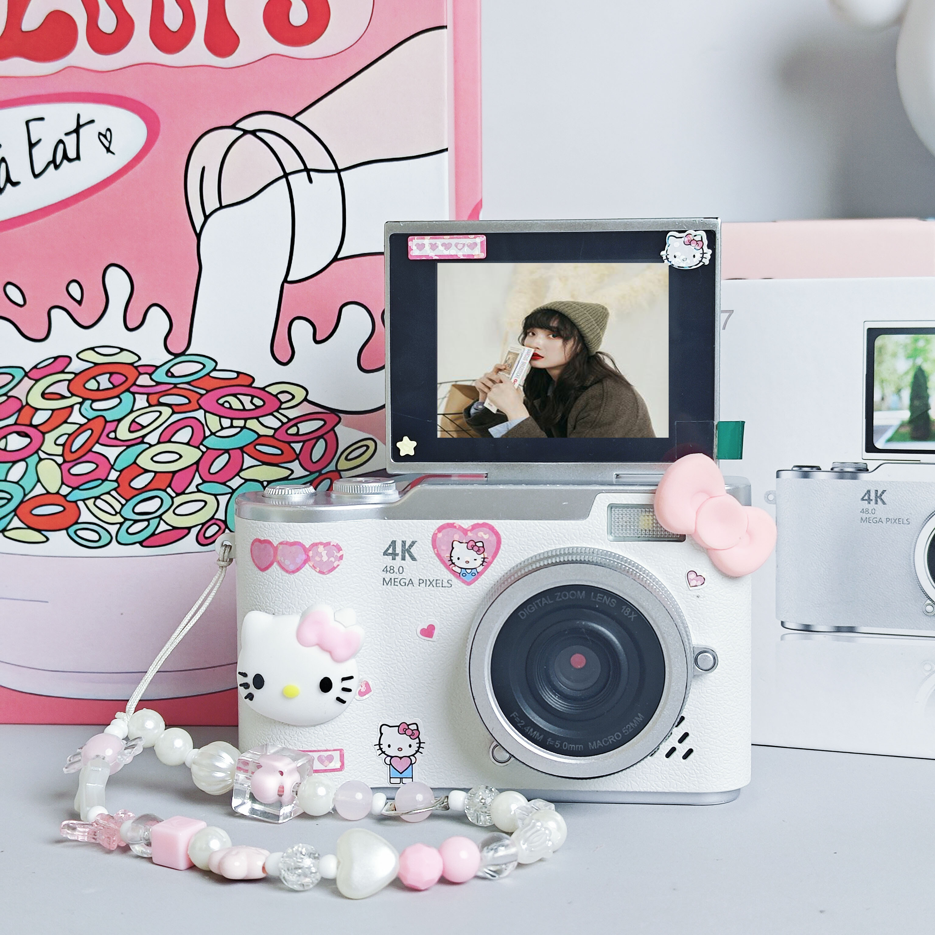 HelloKitty可爱翻盖CCD相机学生随身平价数码照相机送女生日礼物