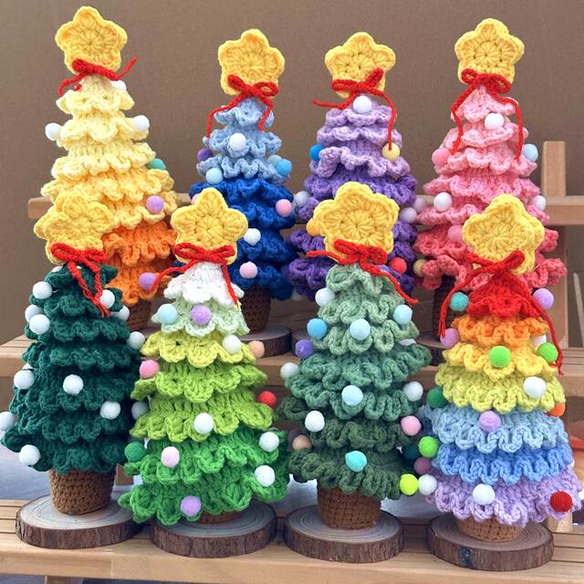 手工钩织圣诞树摆件DIY编织材料包2025新款圣诞节毛线创意礼物女