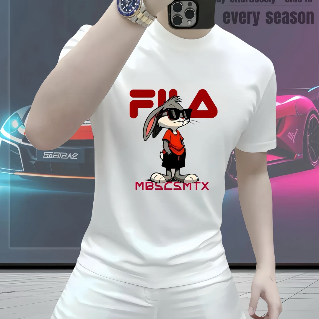 潮牌痞帅炸街男装夏季2025新款纯棉时尚休闲短袖T恤宽松印花