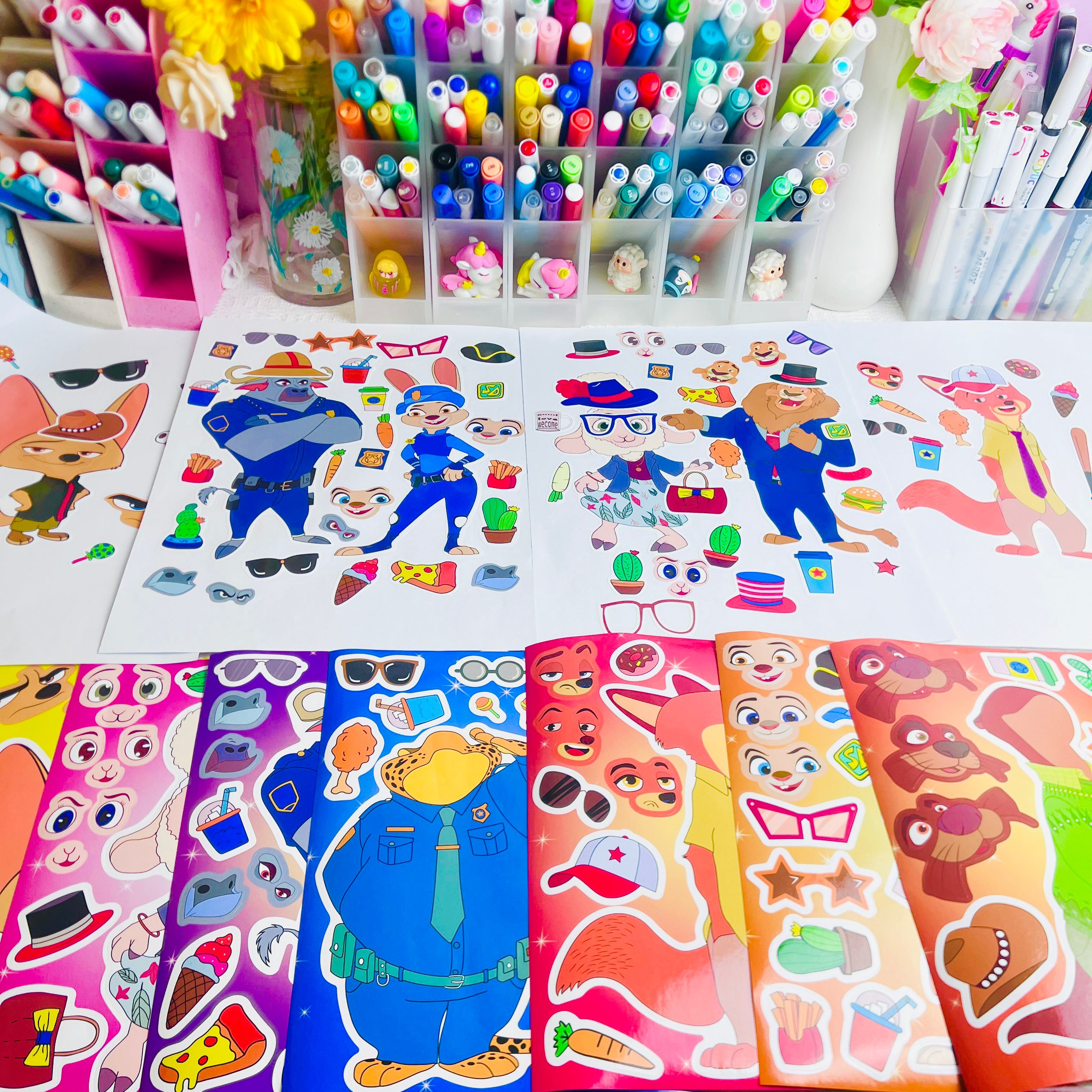 疯狂动物城换装打扮贴纸（大尺寸）儿童益智DIY手工贴纸