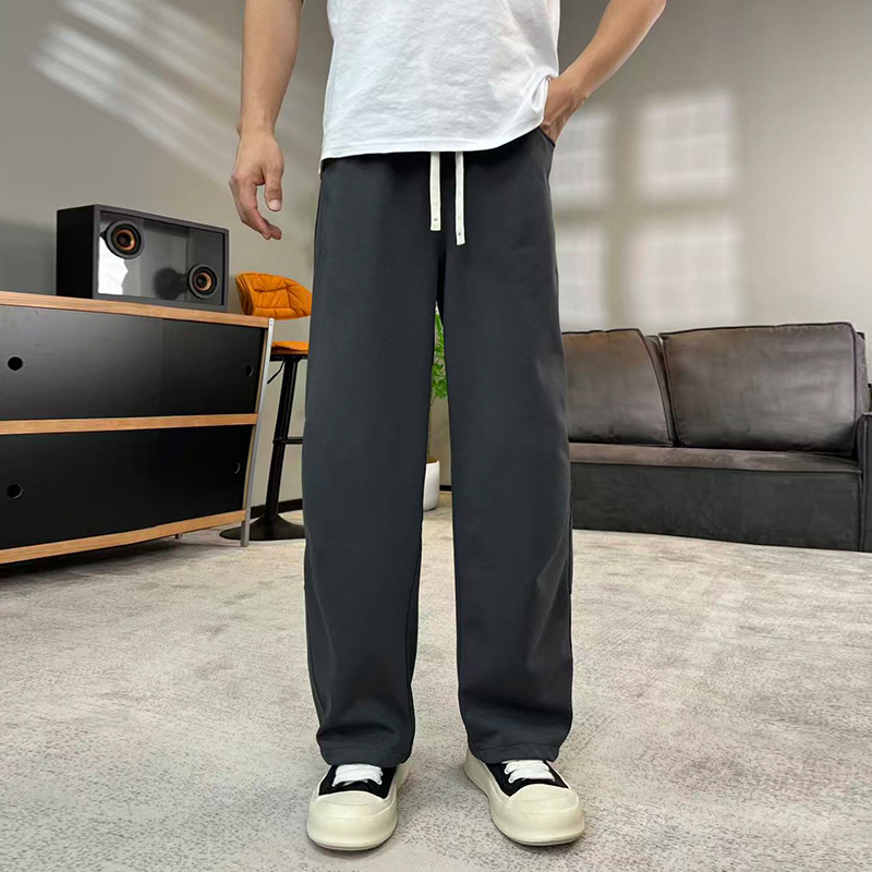 美式直筒裤男士秋季2025新款男裤宽松阔腿休闲弯刀裤垂感男款长裤