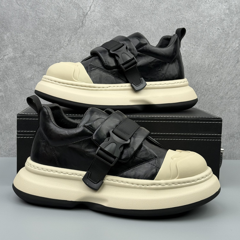 丑萌大头板鞋男2025新款秋冬时尚百搭厚底小白鞋增高运动休闲男鞋