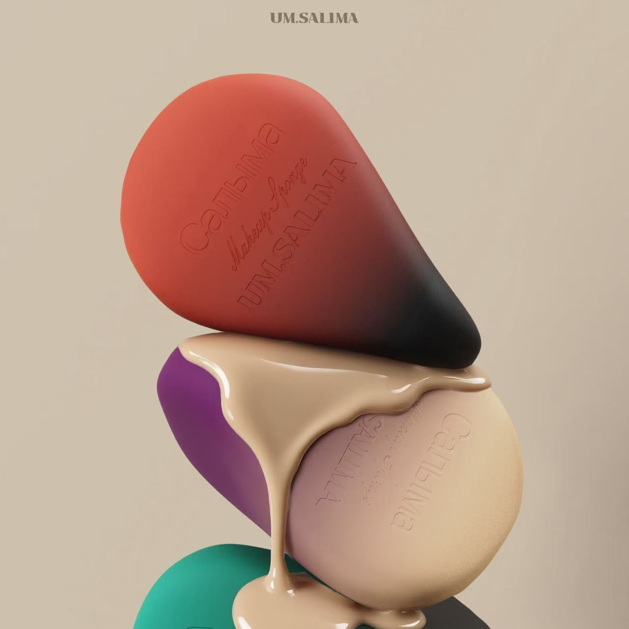 【一个】SaLIMA厦莉娜 新款豹纹美妆蛋 泡水超软超大不吃粉柔软