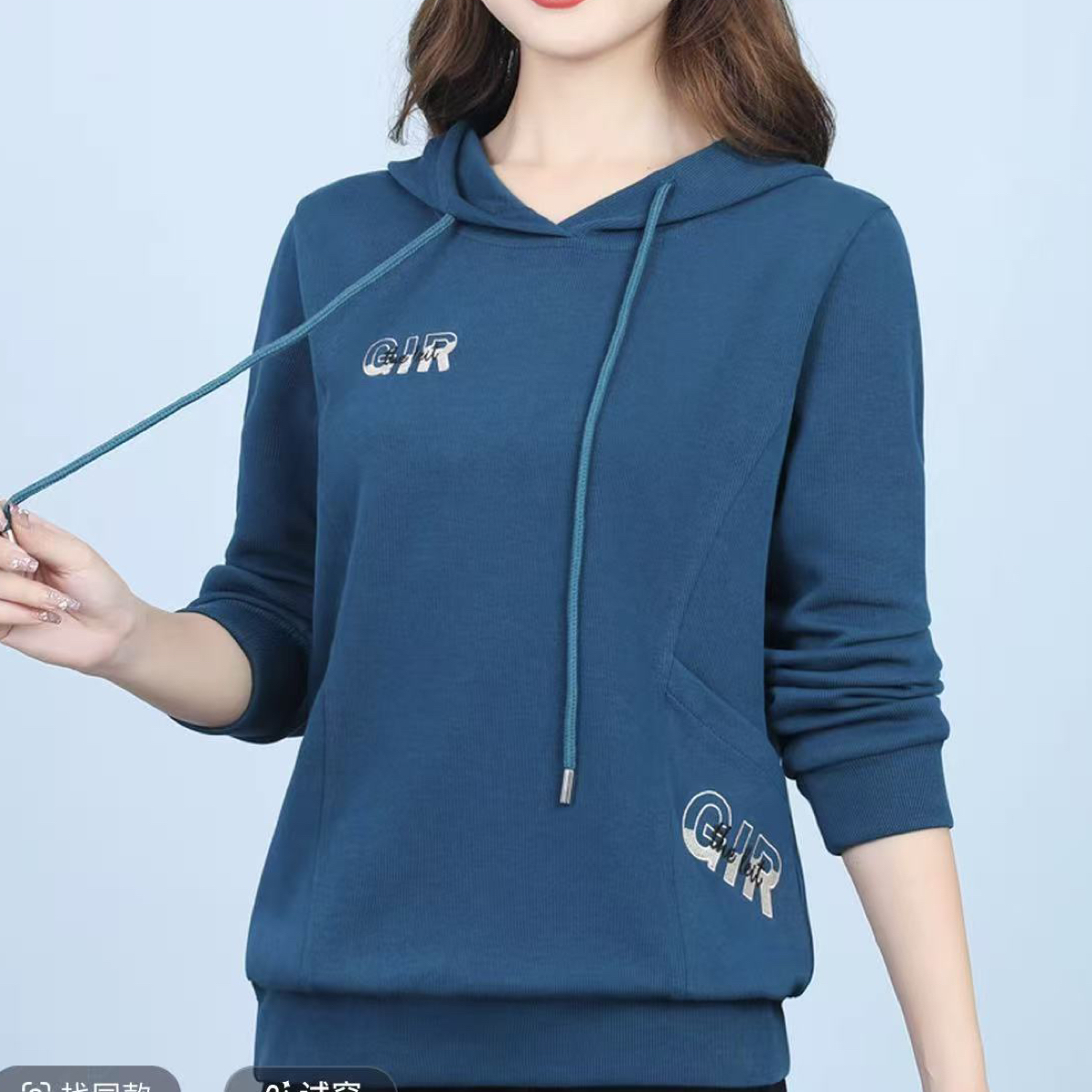 367#【衣长60】连帽秋季卫衣帽衫春季女士春秋宽松卫衣