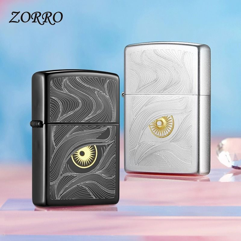 ZORRO正品秋水含睛防风佐罗煤油打火机高档男友生日礼物男士定制
