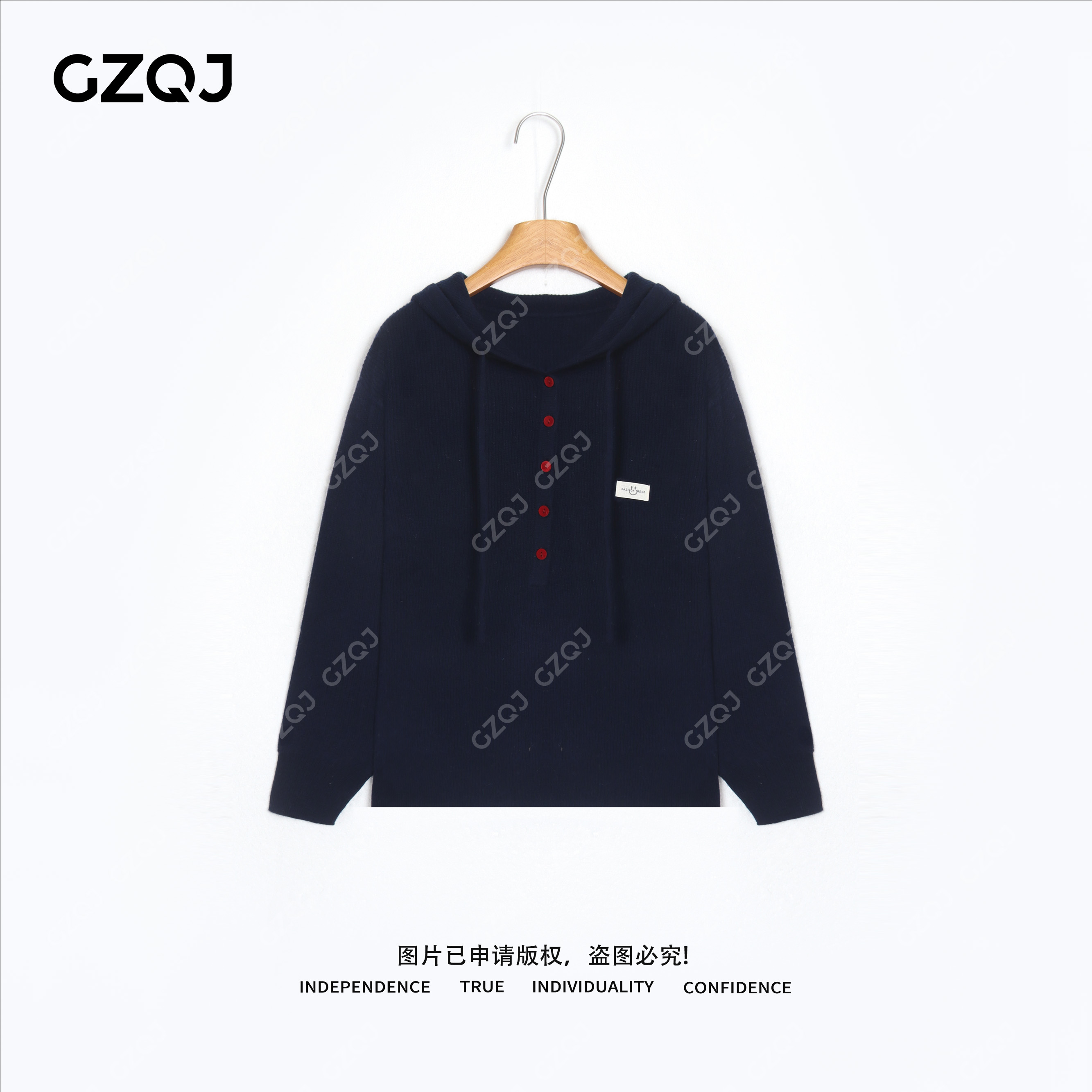 老琴私服【漫游星迹】琥珀流光风时尚连帽套头针织衫毛衣女秋冬0303