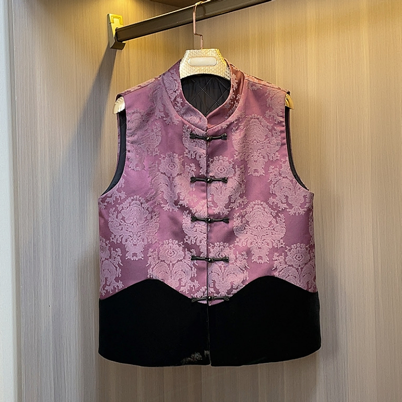 国风马甲女款爆款2025新款中老年马夹时尚新中式民族风妈妈装上衣