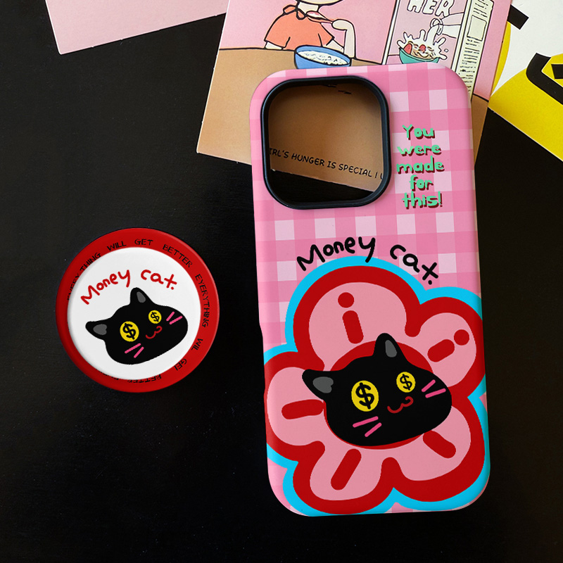 新年吸金猫咪菲林二合一适用苹果17/16promax手机壳15/14保护套13
