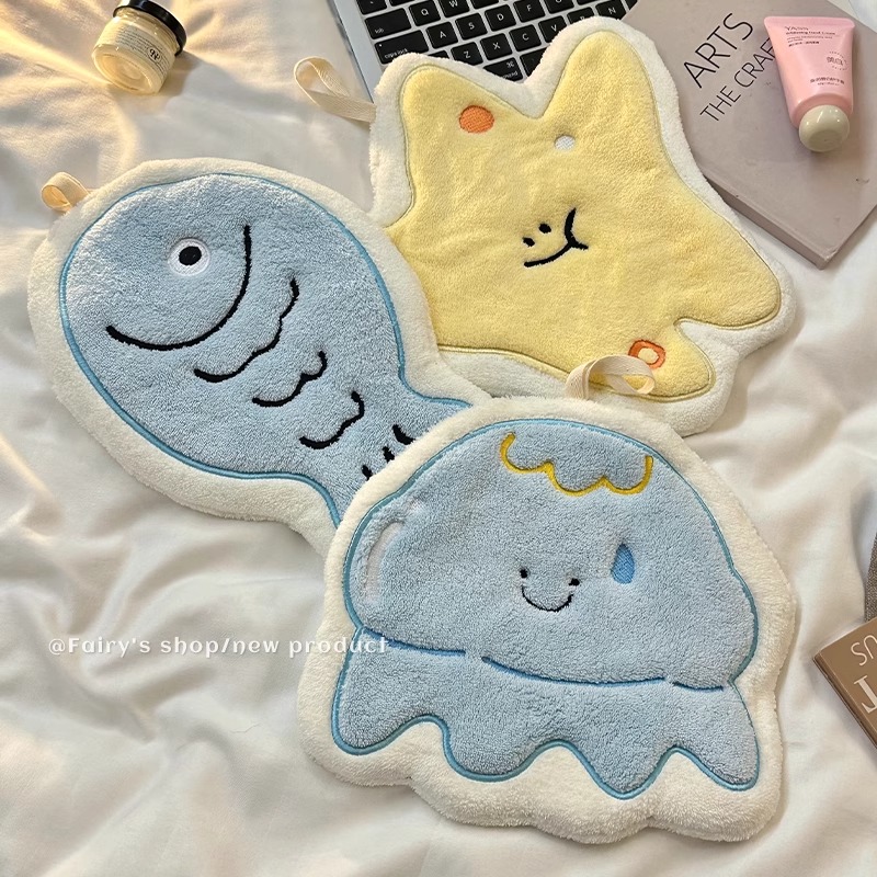 可爱擦手巾超强吸水速干擦手帕家用浴室卫生间洗漱台厨房可挂毛巾