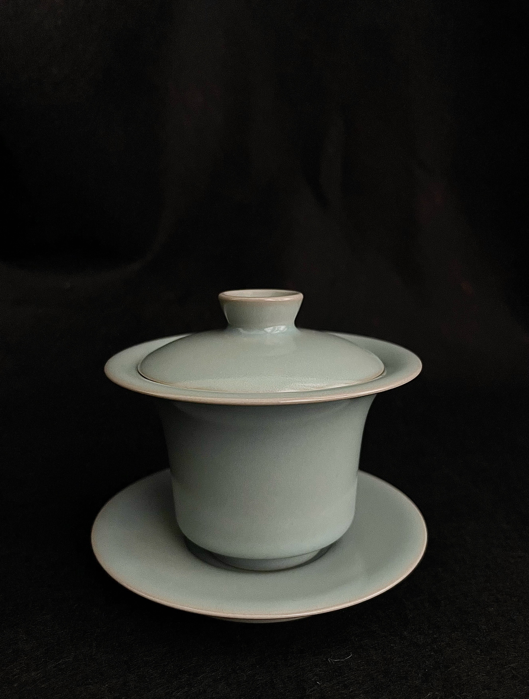 汝瓷仿古款 马蹄杯 三才盖碗 带礼盒证书