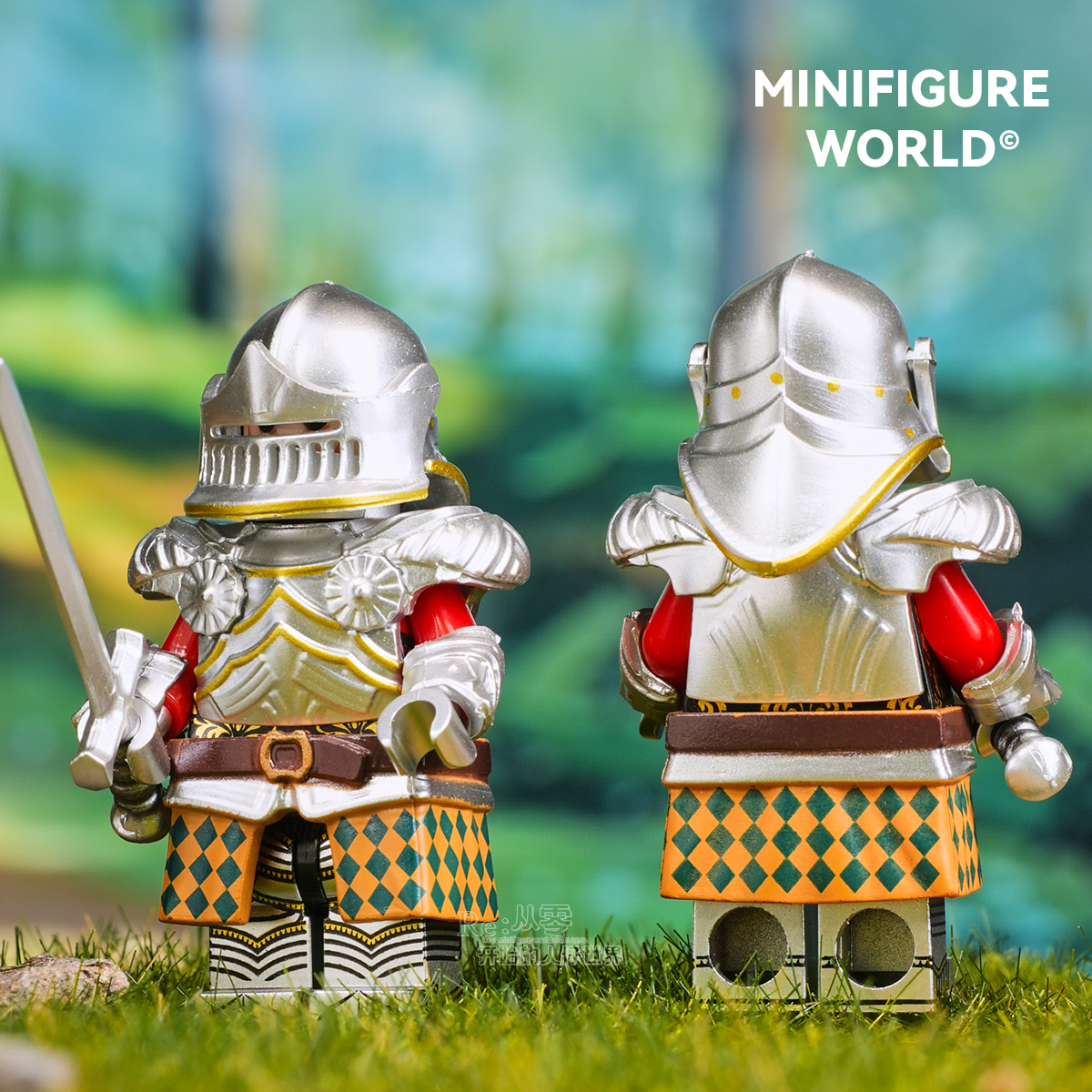 哥特骑士铠甲头盔中古城堡武器中世纪MOC第三方拼装积木人仔玩具