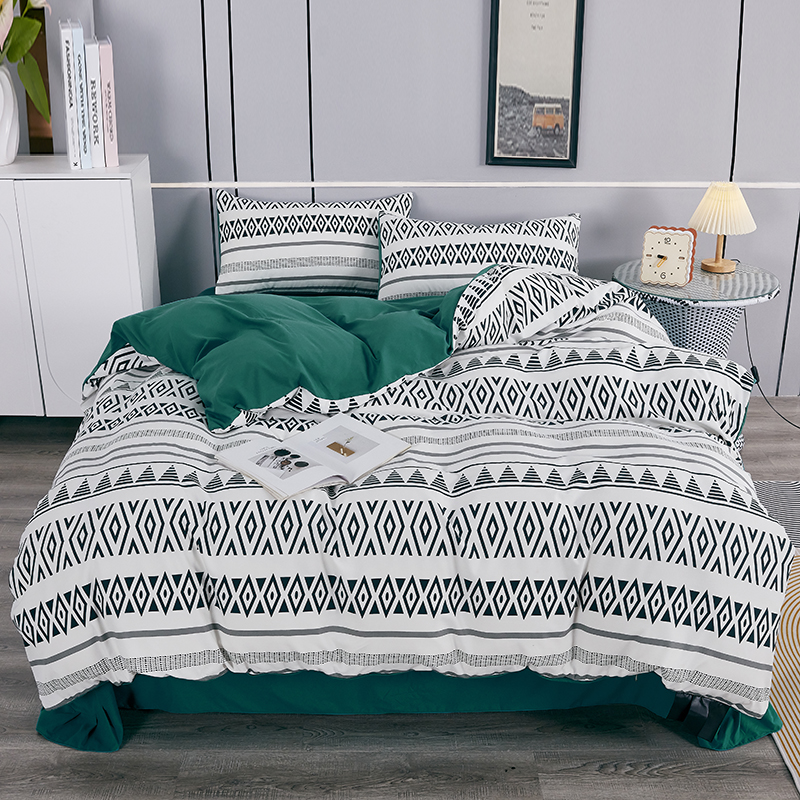 【新疆包邮】金塔曼复古风美式呆脚圆弧加床单被套四件套