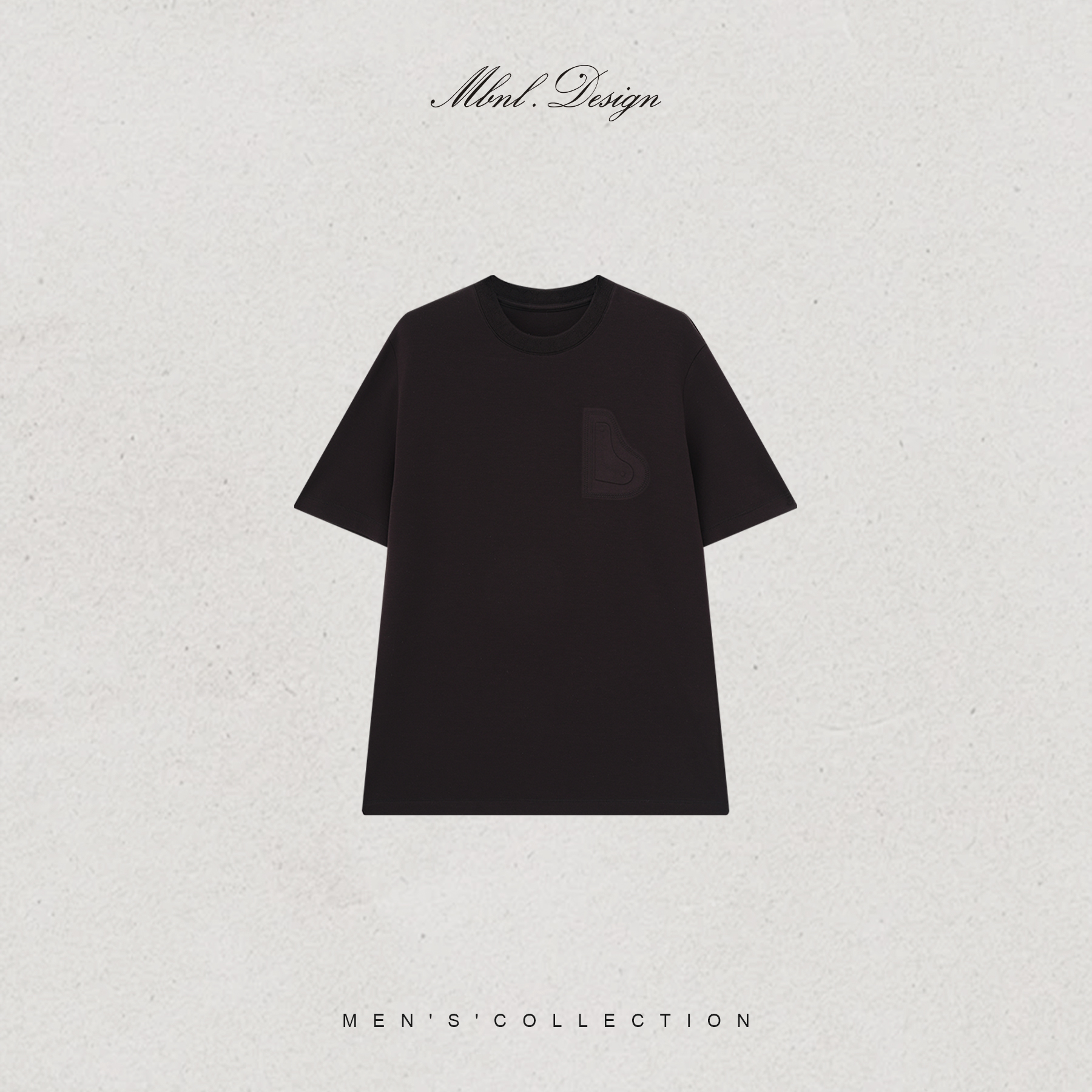 MBNL-F「3D马鞍花」秦磊男装立体订骨棉设计圆领短袖T恤LL-WSY1102