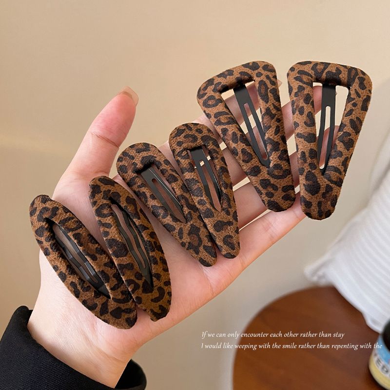 复古豹纹bb夹发夹女2025新款高端刘海夹前额碎发卡甜酷百搭侧边夹