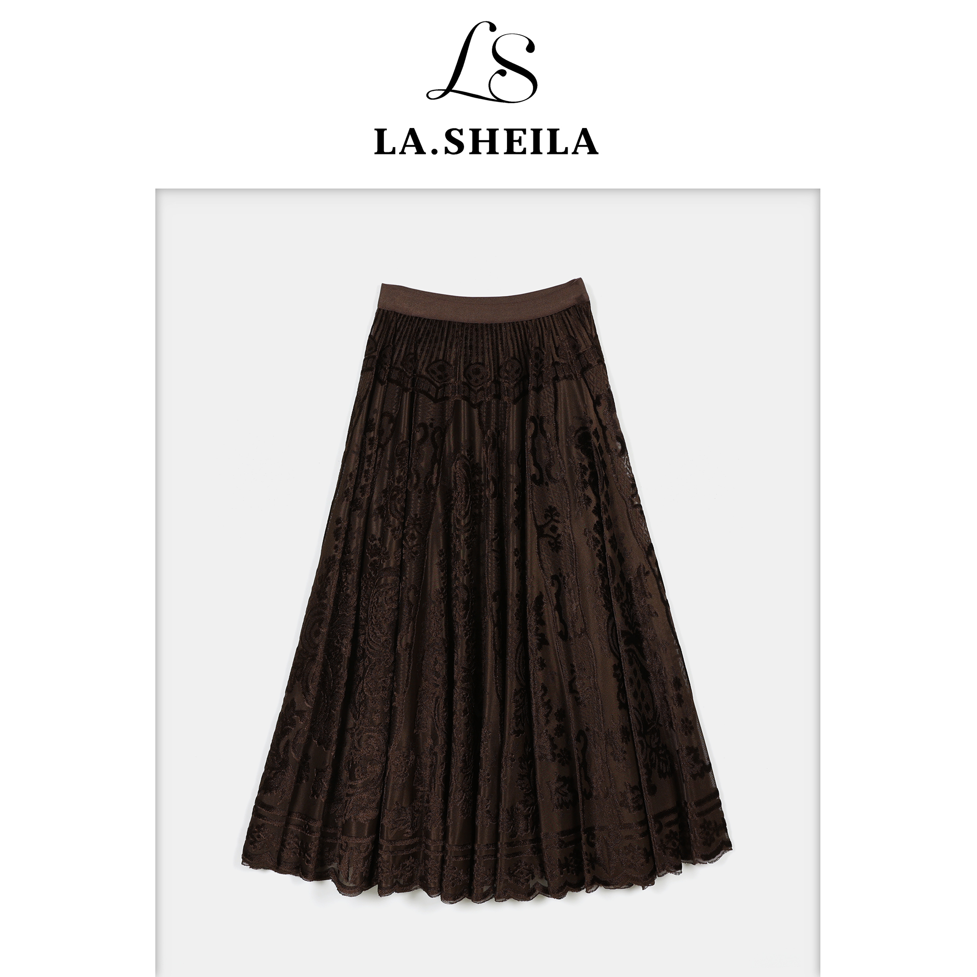 LA.Sheila 丝绒刺绣重工半身裙253-BQ/1005-5500652