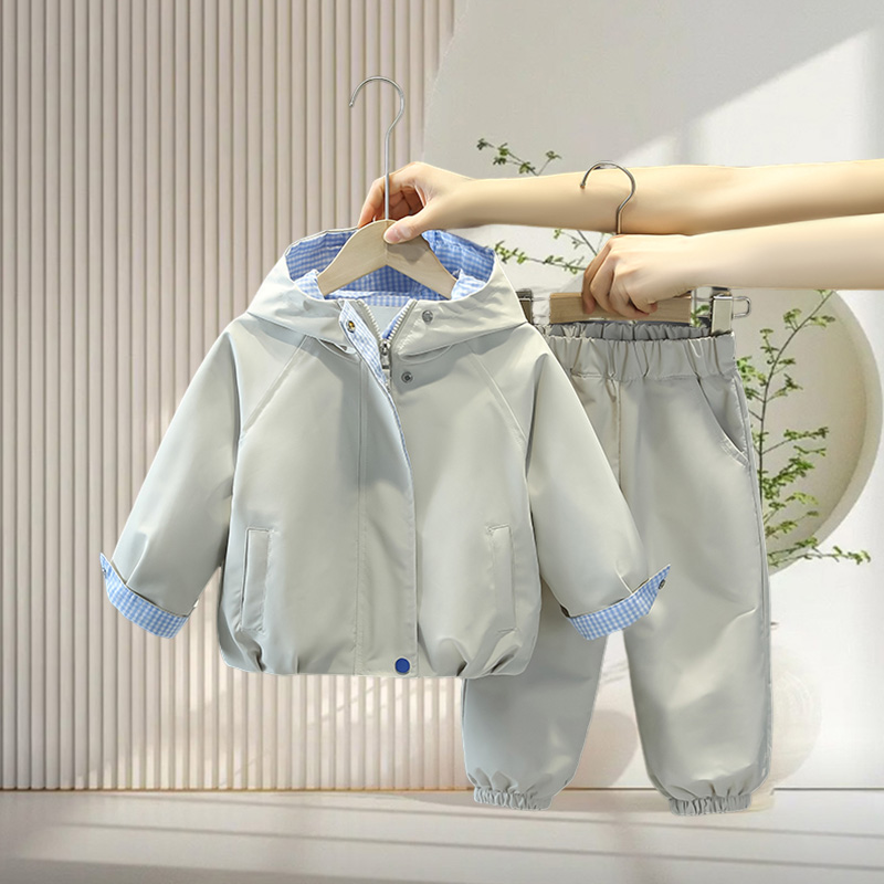 童装男童秋季套装2025新款韩系儿童简约休闲春秋装宝宝洋气两件套