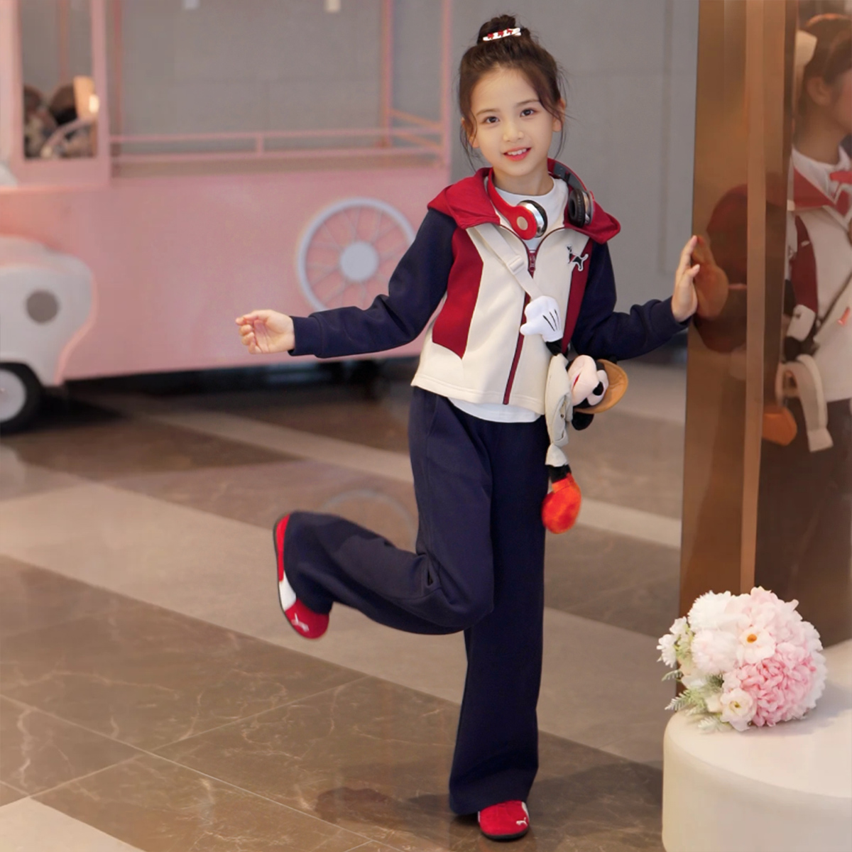 媛媛公主2025女童炸街潮服独特时髦洋气女童秋款套装15250Q323