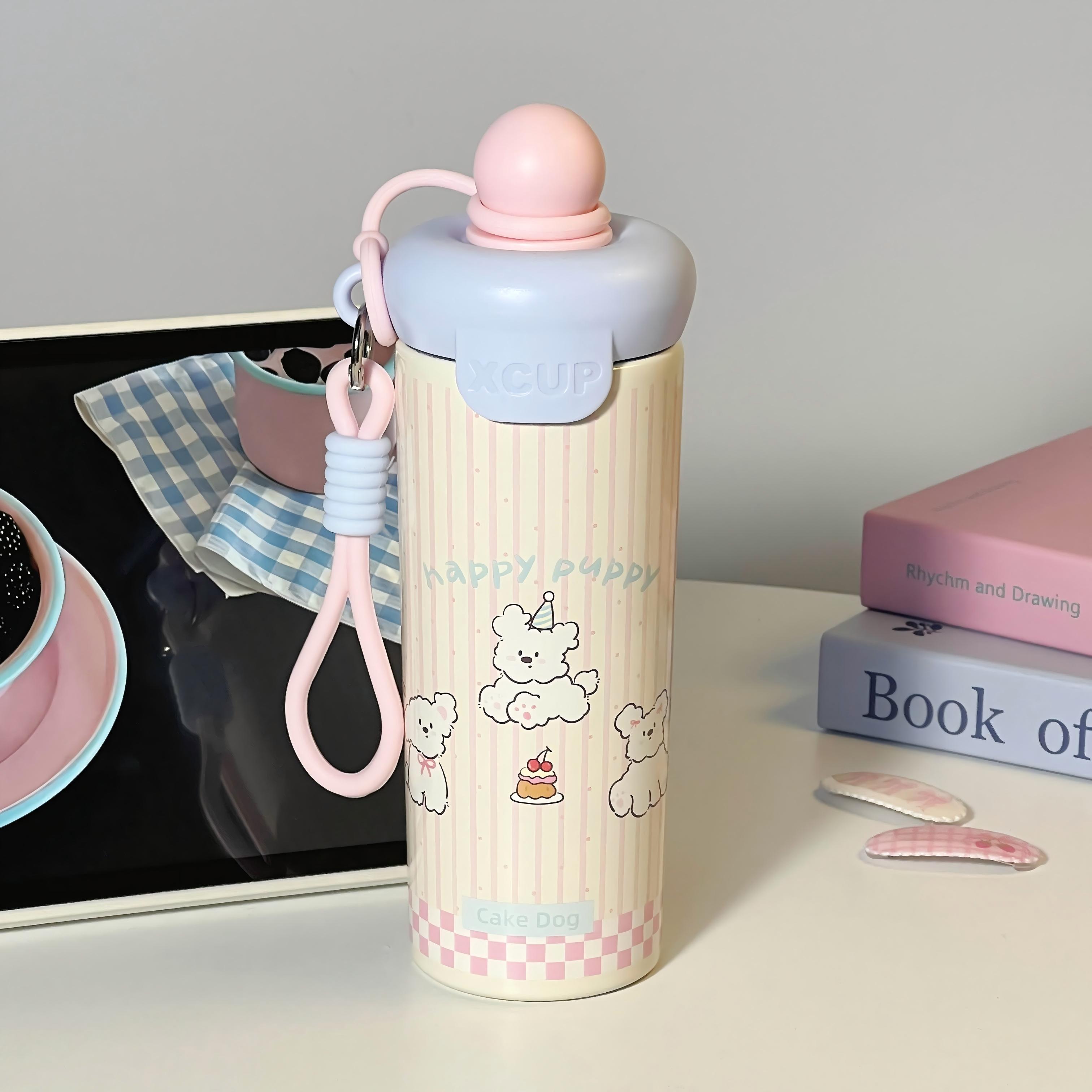 兔吉舍保温杯女生高颜值316不锈钢水杯带吸管学生可爱杯子便携